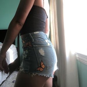 love and friends denim jean shorts